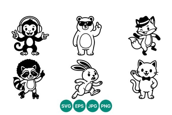 Cartoon Animal Vector Set