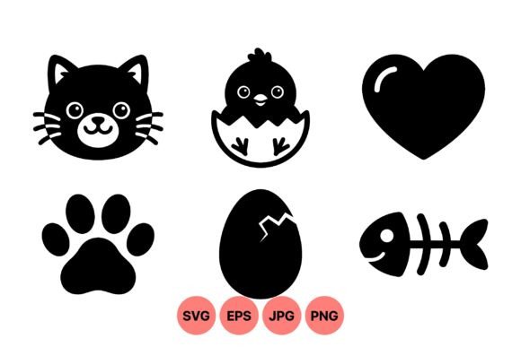 Cute Animal Icon Clipart Set