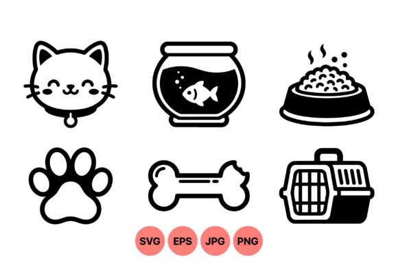 Cute Animal Pet Icon Set