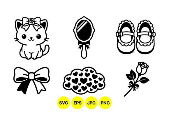 Cute Baby Girl Icon Collection