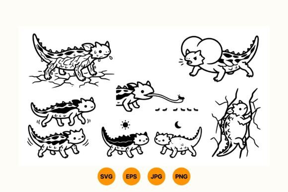 Cute Horned Lizard Clipart