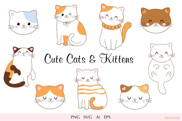 Cute Kawaii Cats and Kittens