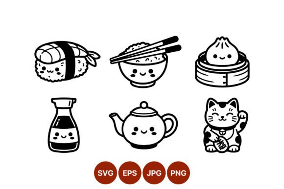 Cute Kawaii Sushi Rice Bowl Dumpling