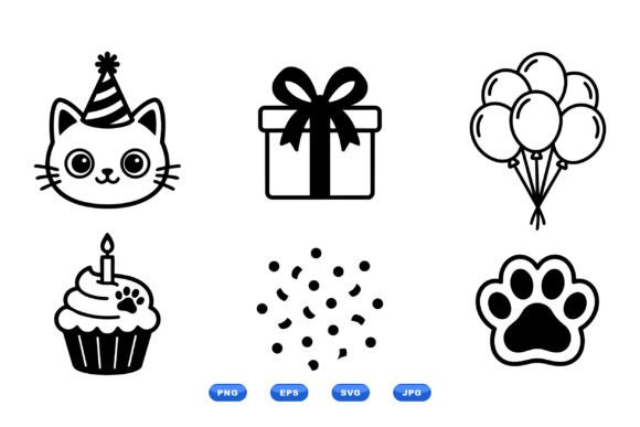 Cute Pet Party Icons Pack