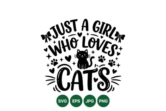 Girl Who Loves Cats Design