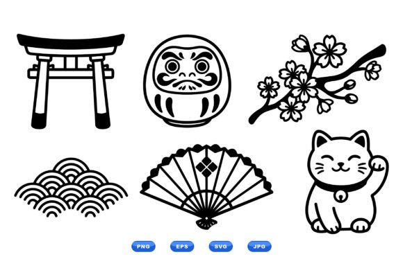 Japanese Icon Clipart Collection