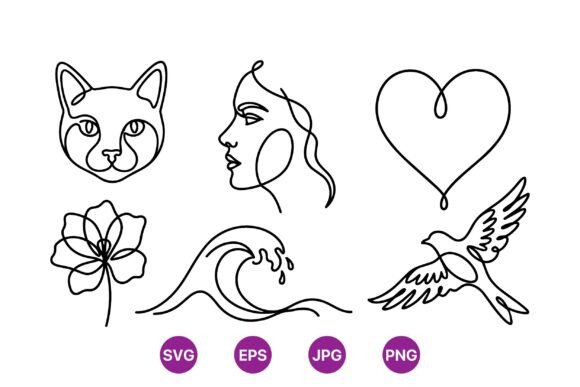 Minimalist Continuous Line Art