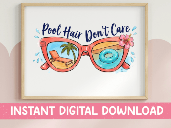 Pool Hair Don’t Care Sunglasses Design