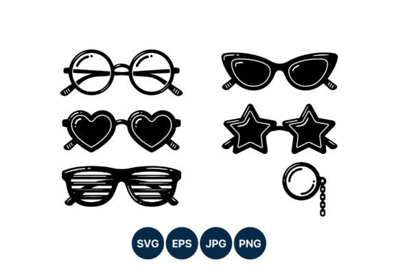 Vintage Sunglasses and Monocle Vector