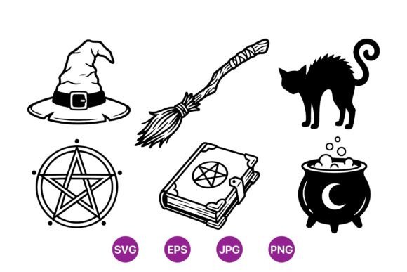 Witchy Halloween Clipart Pack